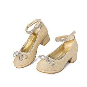 DREAM PAIRS Girls Dress Shoes Platform Chunky Heel Ankle Strap Shoes 6